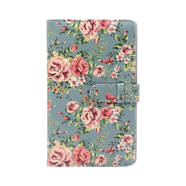 Álbum de colección de tarjetas de fotos instantáneas de cuero PU, estuche de fotos con 96 bolsillos para Mini 8/9 / 7s / 25/70/90, Azul y Rosa 3 pulgadas Vogacara EL2187-08B