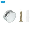 thumbnail image 3 of Uxcell Mirror Clip Zinc Alloy Mirror Mounting Kit Fixing Round Holder Brackets for 3-5mm Thick Mirror, 4 Set Silver, 3 of 6