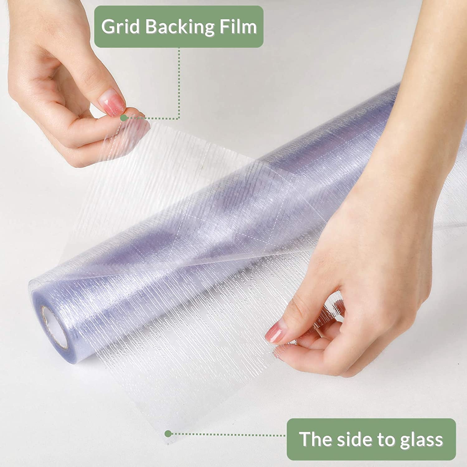 VELIMAX Rain Glass Window Film Privacy Static Window Clings Decorative Glass Sticker for Home Office Removable UV Protection Heat Control 17.7 x 157.4 inches