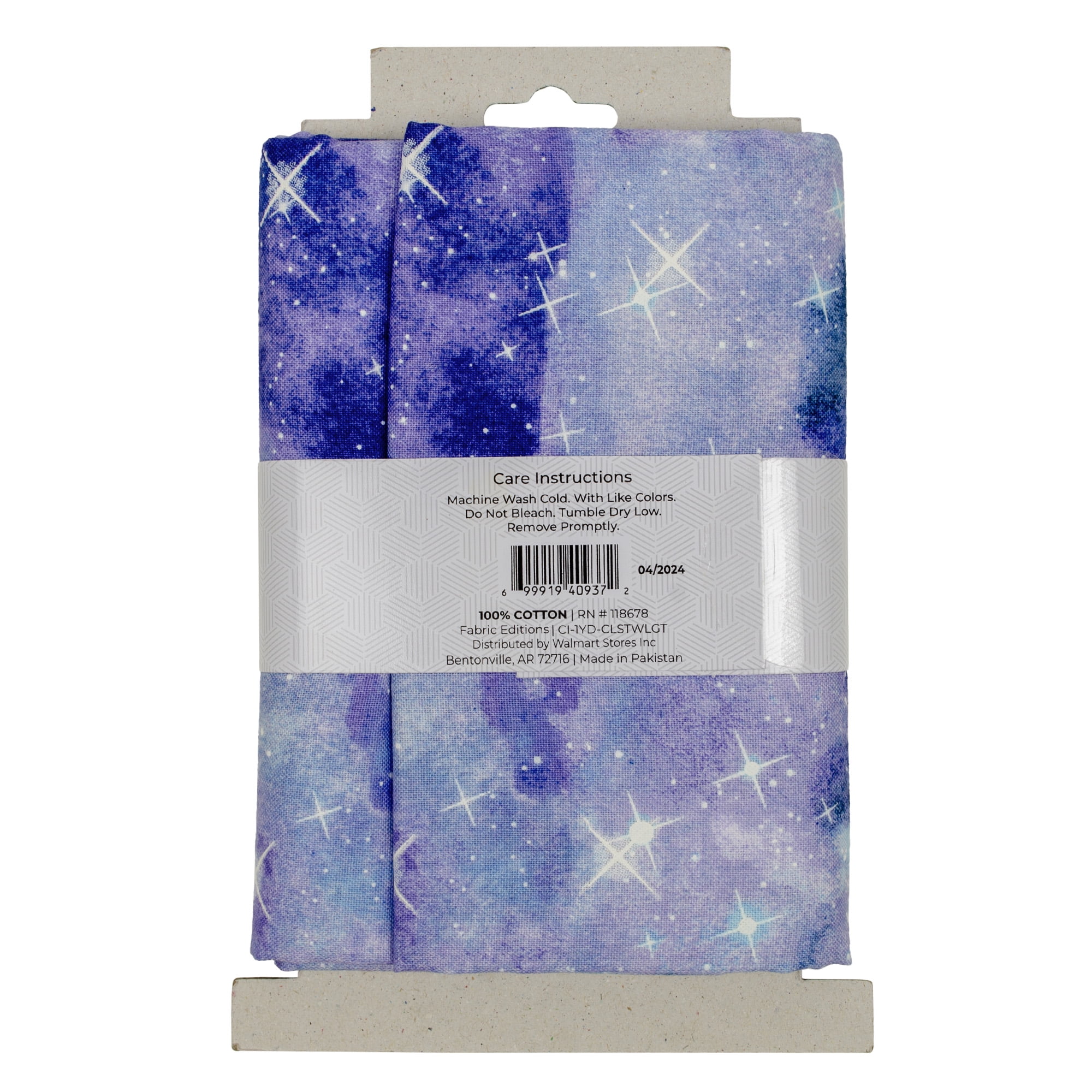 Fabric Editions 36" x 42" Cotton Celestial Twilight 1 Yard Precut Sewing & Craft Fabric, Lavender 1 Piece
