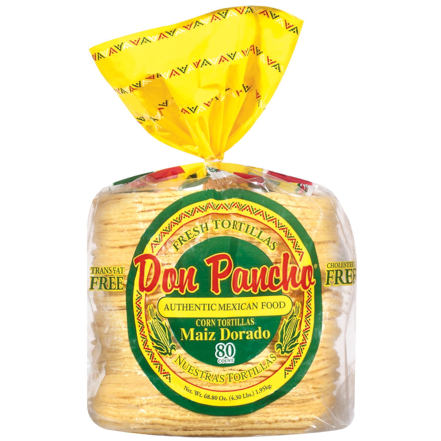 Don Pancho Authentic Mexican Don Pancho Authentic Mexican Foods Corn Tortillas 80 Ea Walmart Com Walmart Com