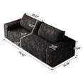 thumbnail image 3 of 71" Corduroy Sofa Couch,Deep Seat 3 Seater Sofa Couches,Loveseat Sofa,No Assembly for Living room,Bedroom,Black, 3 of 7
