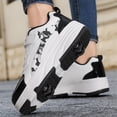 thumbnail image 5 of Yiomxhi Kids Roller Shoes, Boys Girls Sneakers with Wheels, Become Sport Sneaker for Christmas Birthday Children Gift, Adjustable Roller Skates Suitable for Outdoor School, 5 of 7
