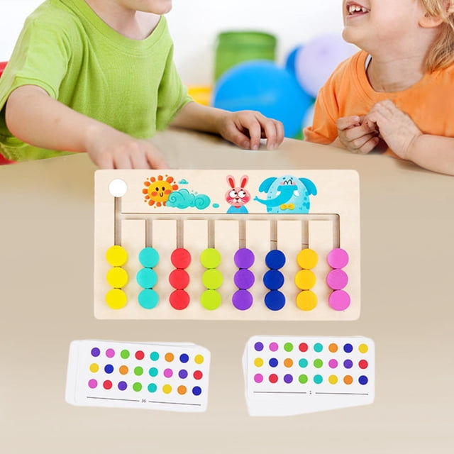 Juegos de mesa rompecabezas diapositivas Montessori CUTICAT 8 colores