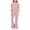 Pink., variant on Girl's Summer Lightweight 2 Piece Outfit Set,Short Sleeve Tops and Flare Long Pants,1-10 Years Solid Ice Silk Short Sleeve Drawstring Top Flared Long Pants Loose Set