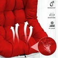 thumbnail image 3 of Egg Chair Cushion Replacement, Waterproof Hanging Basket Seat Cushion, U-Shape Swing Chair Cuhsion 37x49 Inches for Indoor Outdoor Patio Porch Furniture (Only Cushion), 3 of 7