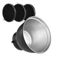 thumbnail image 3 of 7" Standard Reflector Diffuser Lamp Shade Dish With 10 30 50  Grid For  Mount Studio Strobe Flash Light Speedlite, 3 of 7