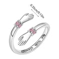 thumbnail image 2 of WIFKLSIIPG Bague Mains Diamant Amour Gravé Ouverture Réglable Bague Cadeau Réchauffant Mode Simple Polyvalent Bague Tempérament, 2 of 5