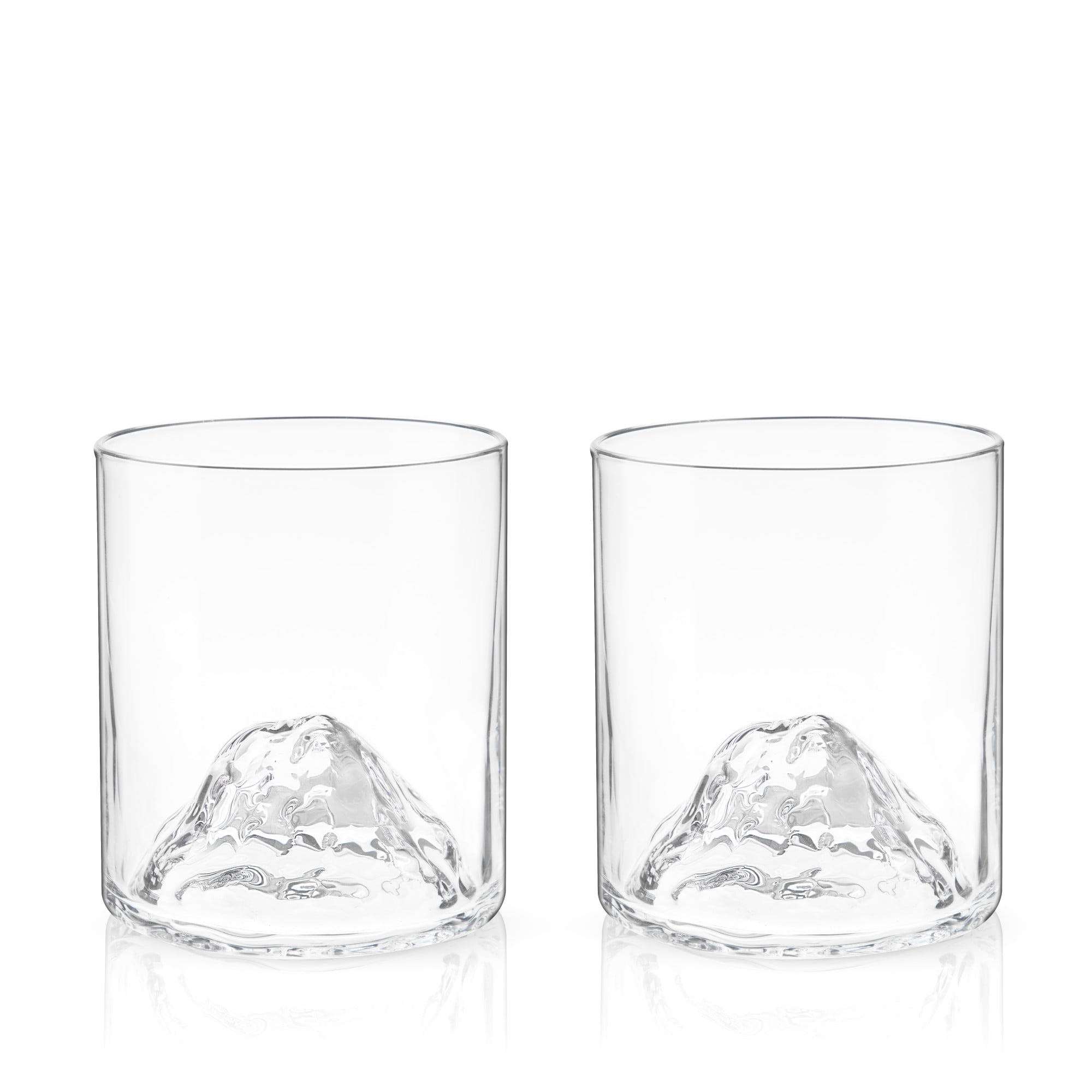VRIDE Heavy Tumbler | Set of 2 Hand-blown Crystal Whiskey Glasses With  Complementary Matching Ice mold tray.