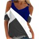 thumbnail image 1 of Camisas de Manga Corta para las Mujeres Blusa de Cuello Redondo de Impresión Casual, Top de Algodón de Imitación Ligero para el Hogar, el Uso Diario Y las Cuatro Estaciones, 1 of 4