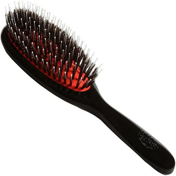 Bass Brushes Medium Oval Cushion 100% Wild Boar and Nylon Bristle Brush, 1 Ea