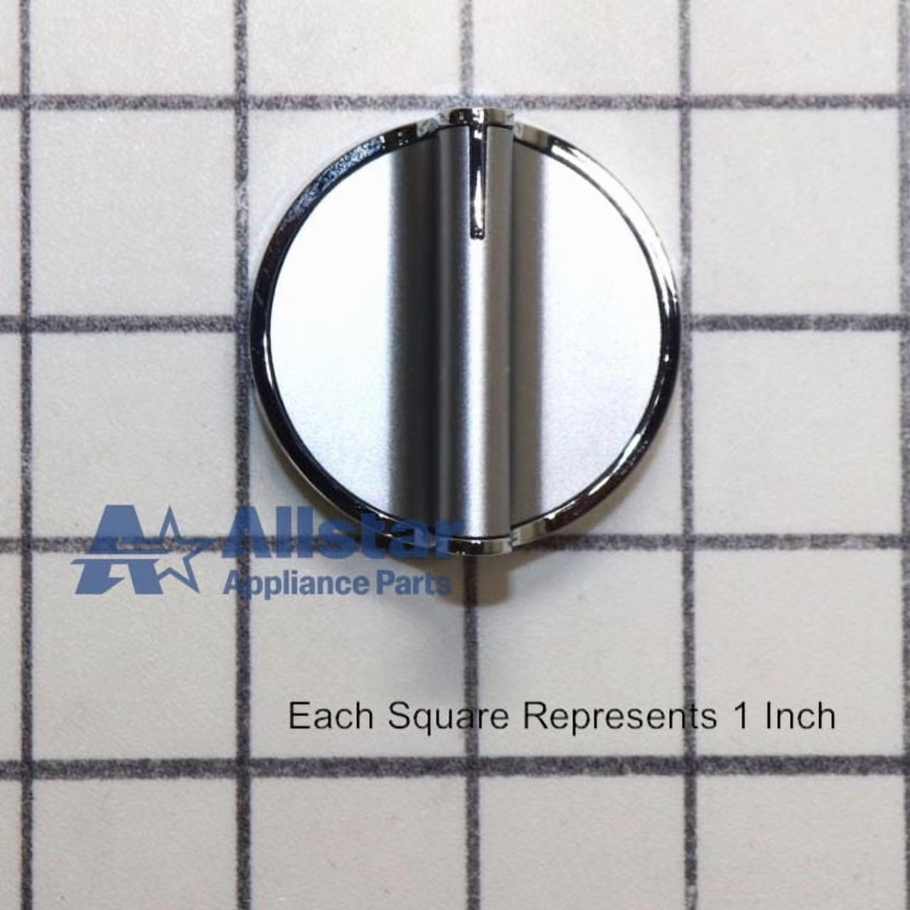 Whirlpool W10766544 Genuine OEM Control Knob, Stainless Steel Replacement Part – Replaces W10430807, W10676228