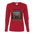 thumbnail image 2 of Main Street of America Route 66 Bike Motorcycle Cars and Trucks Womens Graphic Long Sleeve T-Shirt, Red, Small, 2 of 3