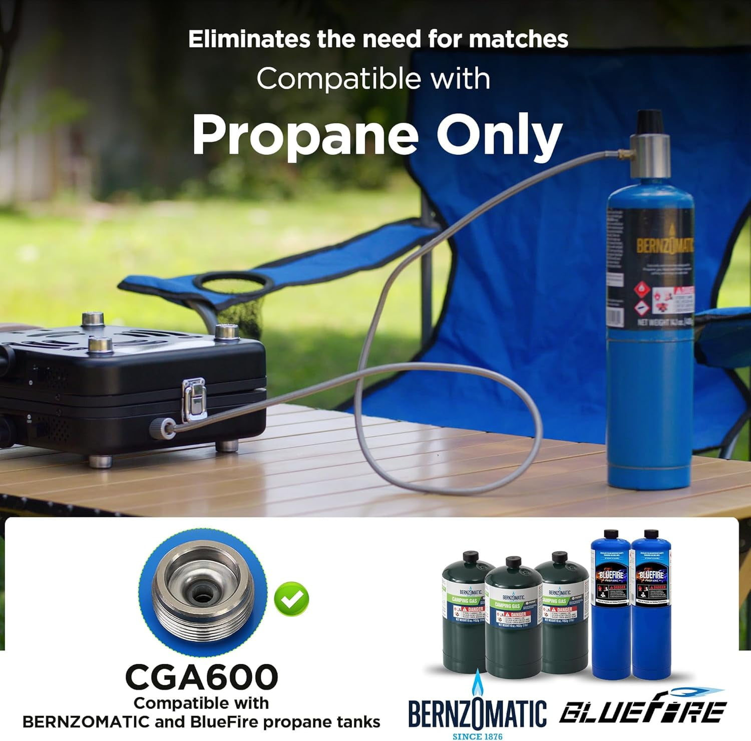 Propane Gas Stove, 17500 BTU, 2 Burner Folding Portable Camping Stove with Carrying Bag, Built to Last, Camp Stove for Camping, Car Travel, Yard Parties, Outdoor Cooking, Backpacking Grill Propane