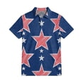 thumbnail image 3 of Men's USA 250th Anniversary Patriotic Stars Polo Shirt American Flag Style Casual Short Sleeve America 250 Merchandise, 3 of 6