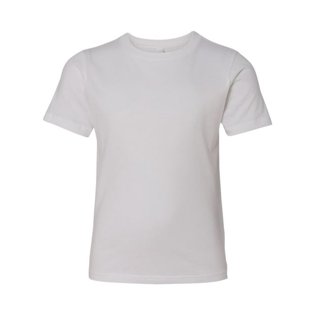 Next Level T-Shirt à Col Rond en Coton pour Jeunes, m, Blanc