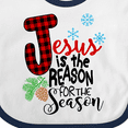thumbnail image 4 of Inktastic Jesus is the Reason for the Season Pinecone and Snowflakes Boys or Girls Baby Bib, 4 of 4