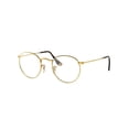thumbnail image 4 of Ray-Ban Round Metal Prescription Eye Glasses with Metal Frames and Case, Arista Gold, Size 50, 4 of 8
