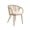 Beige, variant on Dayalane Outdoor Dining Chairs Set of 2, Modern Rope Woven Patio Armchairs with Cushions, Wood-Look Metal Frame, All-Weather Furniture for Balcony, Backyard Bistro, Grey