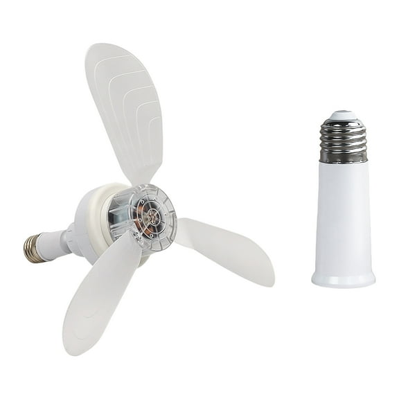 E27 Screw in Socket Fan Quiet Small Tabletop Fan with Detachable Blade For Indoor Cooling Solution