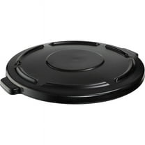Rubbermaid Commercial Brute 44-gallon Container Lid - Round - Plastic - 1 Each - Black | Bundle of 5 Each