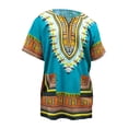 thumbnail image 2 of Blue African Print Dashiki Shirt from S to 7XL Plus Size, 2 of 2