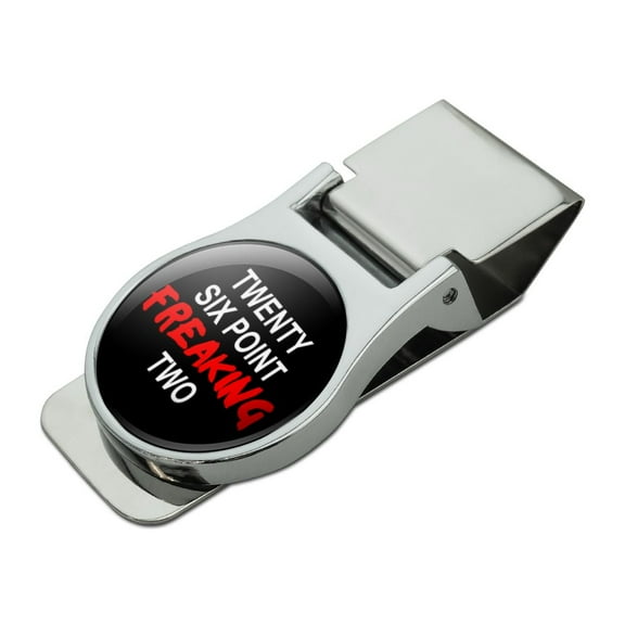 Twenty Six Point Freaking Two Marathon 26.2 Satin Chrome Plated Metal Money Clip