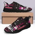 thumbnail image 4 of Faith Hope Love Breast Cancer Awareness Snowman Christmas Running Shoes Sneakers Mesh Black Size 3.5, 4 of 5