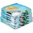 thumbnail image 7 of Unique Hello Summer Tea Towels 4 Pack Sandy Crabs Watermelon Kitchen Dish Cloth with Hanging Loop, 18"x28" Lint-Free Absorbent Towel for Kitchen Drying Wiping and Cleaning, 7 of 7
