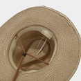 thumbnail image 6 of Summer Outdoor Casual Style Holiday Panama Style Shade Straw Hat Sun Hat Roofing Hats Solar Escape Hats Favorable Apparel Beach Hats for Women Big Head Summers Hats for Men Hats Fashion Unchained Hat, 6 of 7