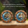 thumbnail image 2 of Italian Coastal Town Mosaic Wall Clock 10-Inch Silent Wooden Wall Clock, Battery Operated (AA Batteries Not Included), Artistic Home Decor, 2 of 7