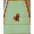 thumbnail image 2 of Green Non-Slip Stair Treads for Wooden Steps, 15 Pack-8x30in Carpet Stair Mats with Adhesive Backing, Noise-Reducing Step Covers for Indoor Stairs, Easy to Install & Residue-Free, 2 of 7