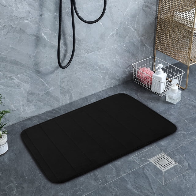 PRETXORVE Thick Velvet Floor Kitchen Bathroom Solid Color 2pc