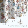 thumbnail image 6 of White Princess Castle Pattern Shower Curtain 72"x84" ,Bathroom Decorative Shower Curtains Set with 12 Hooks,Modern Waterproof Washable Shower Curtain, 6 of 6