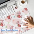 thumbnail image 4 of Long Mouse Pads for Desk,Pink Cow Strawberry Flower Pattern Desk Mats on Top Of Desks, Desk Mouse Pad Extra Large with 3mm Non-Slip Base and Stitched Edge for Gaming,Office,Work,Home 31.5"x11.8", 4 of 6