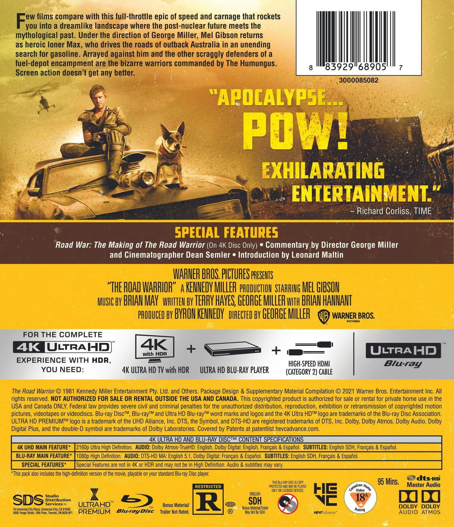 Mad Max 2: The Road Warrior (4K Ultra HD + Blu-ray + Digital) [UHD]