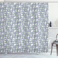 thumbnail image 1 of Lavender Shower Curtain, Grid Design with Springtime Herbs Aromatic Fragrant Nature, Fabric Bathroom Set with Hooks, 69W X 75L Inches Long, Lavender Reseda Green and Ivory, by Ambesonne, 1 of 3