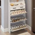 thumbnail image 5 of Miekor Furniture White Color Shoe Cabinet With 3 Doors 2 Drawers With Hanger,Large Space For Storage 08484, 5 of 8