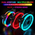 120mm Silent Fan Dual Halo LED RGB Light Adjustable Speed Desktop Computer Case Cooler Cooling