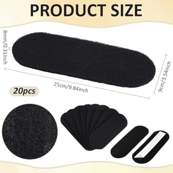 20pcs Ceiling Fan Filters for Blades Black Fan Air Purifier Pads Ceiling Fan Blade Filters for Home Office Common Household Contaminants