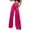 Hot Pink, variant on TrendOFT Women's Sparkle Sequin Pants Elastic Waist Wide Leg Party Club Trousers High Waisted Bling Glitter Dance Pants White L