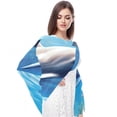 thumbnail image 4 of Dolphin Elegant Chiffon Yarn Silk Scarf for Women - Translucent and Breathable - 180*73 Size - Fashion Accessory for Summer and Spring, 4 of 6