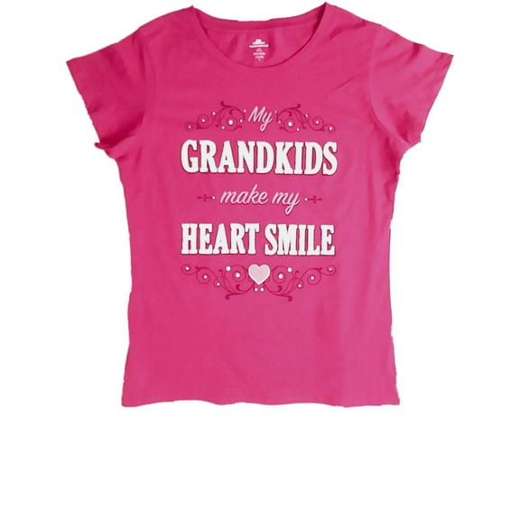 Womens Grandkids Make My Heart Smile Tee Shirt Tank Valentine Holiday T-Shirt