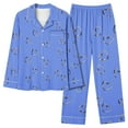 thumbnail image 1 of MeetoTime Ensemble de Pyjama d'Automne pour Femmes 2 Pcs Haut Boutonné à Manches Longues et Pantalon, 1 of 7