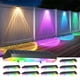 thumbnail image 5 of Billuyoard Lámpara solar de jardín con 10 horas de luz solar nocturna para cercas Luz solar de pared impermeable Iluminación y accesorios luz colorida 2 piezas, 5 of 6