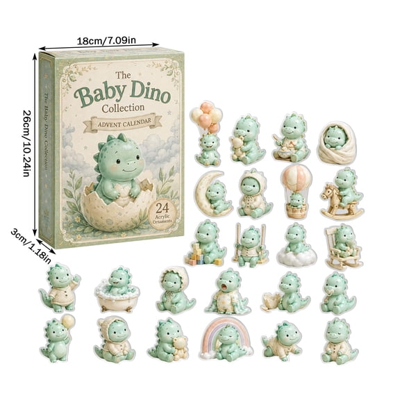 The Baby Dino Advent Calendar 2026, 24-Day Countdown Calendar with Daily Surprises, Holiday Season Gift Box for Kids Teens & Adults