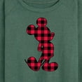 thumbnail image 3 of Mickey & Friends - Mickey Plaid - Women's Lightweight French Terry Long Sleeve Shirt, 3 of 5