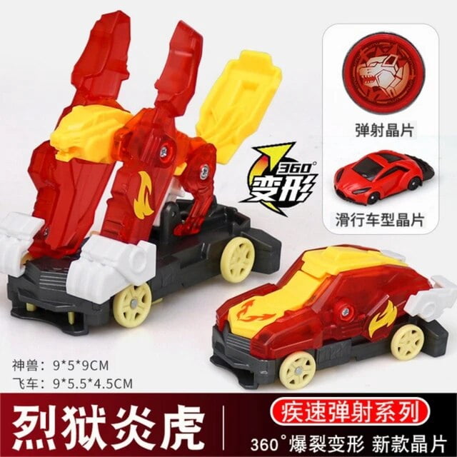 DMH Explosion Wild Speed Fly Deformation Car 4 Screechers Beast Attack Action Figures Capture Flips Transformation Surprise Gift Toy