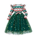 thumbnail image 2 of Emy Dola Little Girl's Christmas Sparkle Tulle Dress Toddler Kids Long Sleeve Butterfly Wedding Birthday Party Tutu Dresses, 2 of 6