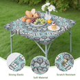 thumbnail image 4 of Vibrant Bohemian Pattern Square Table Cover with Elastic Edge for Outdoor Indoor Use, 4 of 6